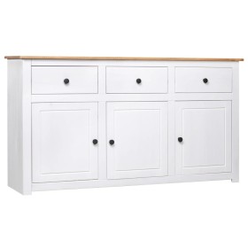 Aparador de madera de pino estilo Panamá blanco 135x40x80 cm de vidaXL, Aparadores - Ref: Foro24-282705, Precio: 279,16 €, De...