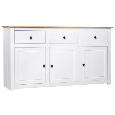 Aparador de madera de pino estilo Panamá blanco 135x40x80 cm de vidaXL, Aparadores - Ref: Foro24-282705, Precio: 279,16 €, De...