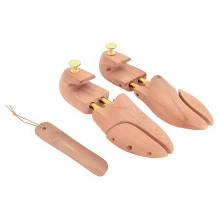 Shoe stretcher with shoe horn EU 38-39 solid cedar wood by , Shoe lasts and stretchers - Ref: Foro24-155232, Price: 32,91 €, ...