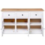 Aparador de madera de pino estilo Panamá blanco 135x40x80 cm de vidaXL, Aparadores - Ref: Foro24-282705, Precio: 279,16 €, De...