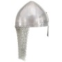 Réplica de casco de caballero antiguo LARP acero plateado de , Armas coleccionables - Ref: Foro24-286211, Precio: 53,58 €, De...