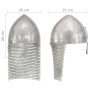 Antique LARP knight helmet replica silver steel by , Collectible weapons - Ref: Foro24-286211, Price: 53,58 €, Discount: %