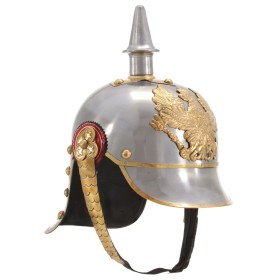 Replica of a Prussian soldier helmet LARP silver-plated steel by , Collectible weapons - Ref: Foro24-286226, Price: 80,79 €, ...