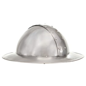 Antiker mittelalterlicher Ritterhelm Replik LARP Stahl silber von , Sammelwaffen - Ref: Foro24-286213, Preis: 65,61 €, Rabatt: %