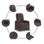 Sillón reclinable de tela marrón oscuro de , Sillones - Ref: Foro24-374202, Precio: 205,20 €, Descuento: %