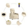 Verstellbarer Massagesessel aus cremefarbenem Stoff von , Sessel - Ref: Foro24-374214, Preis: 226,33 €, Rabatt: %