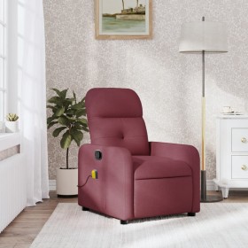 Reclining massage armchair in burgundy fabric by , Armchairs - Ref: Foro24-374209, Price: 227,04 €, Discount: %