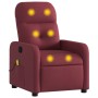 Sillón de masaje reclinable de tela color vino tinto de , Sillones - Ref: Foro24-374209, Precio: 227,04 €, Descuento: %