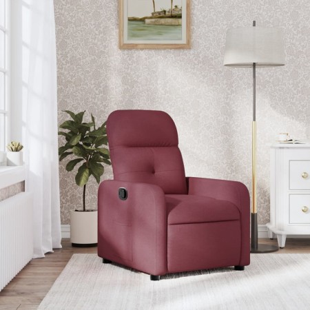 Sillón reclinable de tela rojo tinto de , Sillones - Ref: Foro24-374200, Precio: 207,83 €, Descuento: %