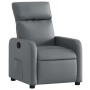 Sillón reclinable de cuero sintético gris de , Sillones - Ref: Foro24-374186, Precio: 213,72 €, Descuento: %