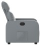 Sillón reclinable de cuero sintético gris de , Sillones - Ref: Foro24-374186, Precio: 213,72 €, Descuento: %