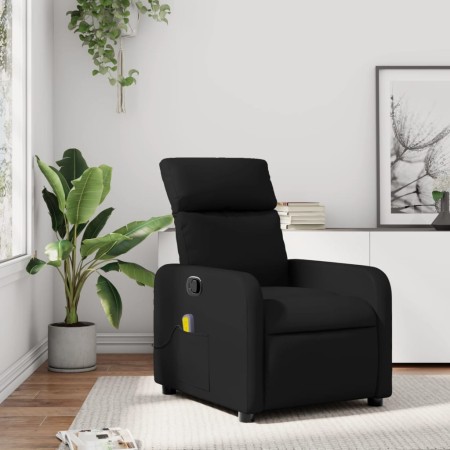 Reclining massage armchair in black synthetic leather by , Armchairs - Ref: Foro24-374190, Price: 188,28 €, Discount: %