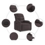 Sillón reclinable de tela marrón oscuro de , Sillones - Ref: Foro24-374152, Precio: 220,10 €, Descuento: %