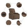 Sillón reclinable elevable de tela marrón de , Sillones - Ref: Foro24-3206649, Precio: 378,99 €, Descuento: %