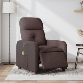 Sillón reclinable de masaje eléctrico tela marrón oscuro de , Sillones - Ref: Foro24-3206791, Precio: 253,27 €, Descuento: %