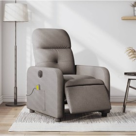 Electric massage recliner taupe gray fabric by , Armchairs - Ref: Foro24-3206793, Price: 253,99 €, Discount: %