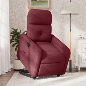 Sillón reclinable elevable tela rojo tinto de , Sillones - Ref: Foro24-3206798, Precio: 280,99 €, Descuento: %