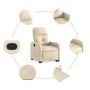 Cream Fabric Liftable Recliner by , Armchairs - Ref: Foro24-3206803, Price: 269,44 €, Discount: %