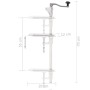 Dosenöffner aus silbernem Aluminium und Edelstahl 70 cm von vidaXL, Dosenöffner - Ref: Foro24-50958, Preis: 64,02 €, Rabatt: %