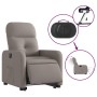 Sillón eléctrico reclinable elevable de tela gris taupe de , Sillones - Ref: Foro24-3206820, Precio: 297,84 €, Descuento: %