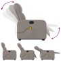 Liftable reclining electric massage chair taupe fabric by , Armchairs - Ref: Foro24-3206829, Price: 318,41 €, Discount: %