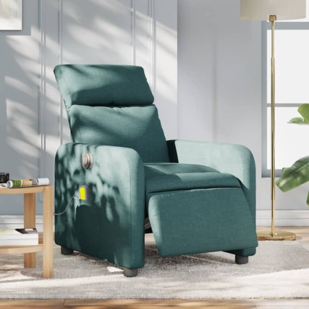 Sillón reclinable de masaje eléctrico tela verde oscuro de , Sillones - Ref: Foro24-3206696, Precio: 258,49 €, Descuento: %