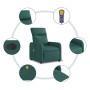 Sillón reclinable de masaje eléctrico tela verde oscuro de , Sillones - Ref: Foro24-3206696, Precio: 258,49 €, Descuento: %