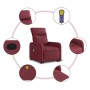 Sillón reclinable de masaje elevable tela rojo tinto de , Sillones - Ref: Foro24-3206711, Precio: 290,46 €, Descuento: %