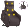 Silla de masaje reclinable de pie de tela marrón oscuro de , Sillones - Ref: Foro24-3206713, Precio: 290,73 €, Descuento: %