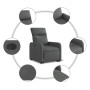 Sillón eléctrico reclinable elevable de tela gris oscuro de , Sillones - Ref: Foro24-3206718, Precio: 299,12 €, Descuento: %