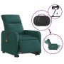 Sillón masaje eléctrico reclinable elevable tela verde oscuro de , Sillones - Ref: Foro24-3206732, Precio: 316,51 €, Descuent...