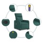 Sillón masaje eléctrico reclinable elevable tela verde oscuro de , Sillones - Ref: Foro24-3206732, Precio: 316,51 €, Descuent...