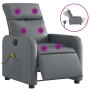 Reclining electric massage armchair in gray synthetic leather by , Armchairs - Ref: Foro24-3206745, Price: 232,43 €, Discount: %