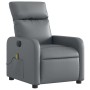 Reclining electric massage armchair in gray synthetic leather by , Armchairs - Ref: Foro24-3206745, Price: 232,43 €, Discount: %