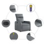 Reclining electric massage armchair in gray synthetic leather by , Armchairs - Ref: Foro24-3206745, Price: 232,43 €, Discount: %