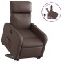 Sillón reclinable elevable cuero sintético marrón de , Sillones - Ref: Foro24-3206751, Precio: 286,99 €, Descuento: %