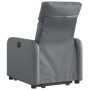 Sillón reclinable elevable eléctrico de cuero sintético gris de , Sillones - Ref: Foro24-3206766, Precio: 308,91 €, Descuento: %