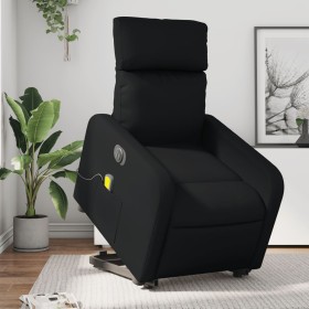 Electric lift massage chair in black synthetic leather by , Armchairs - Ref: Foro24-3206770, Price: 293,09 €, Discount: %