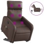 Electric lift massage chair in brown synthetic leather by , Armchairs - Ref: Foro24-3206772, Price: 293,41 €, Discount: %