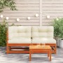 2-Sitzer-Gartensofa mit Kissen aus massivem Zirbenholz von , Modulare Sofas für den Außenbereich - Ref: Foro24-838122, Preis:...