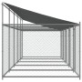 Jaula de perros techo y puertas acero galvanizado gris 10x2x2 m de , Casetas y cercados para perros - Ref: Foro24-3209566, Pr...