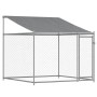 Jaula de perros techo y puertas acero galvanizado gris 10x2x2 m de , Casetas y cercados para perros - Ref: Foro24-3209566, Pr...