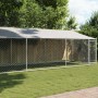 Jaula de perros techo y puerta acero galvanizado gris 8x2x2 m de , Casetas y cercados para perros - Ref: Foro24-3209570, Prec...