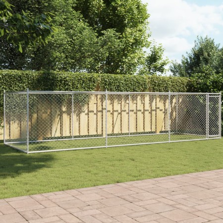 Hundekäfig mit verzinkter Stahltür grau 6x2x1,5 m von , Hundehütten und Zäune - Ref: Foro24-3209579, Preis: 285,14 €, Rabatt: %