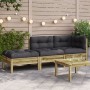 Gartensofa mit Kissen und Fußstütze 2 Sitze von , Modulare Sofas für den Außenbereich - Ref: Foro24-838176, Preis: 227,81 €, ...