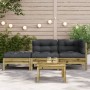 Garden sofa with cushions and footrest, 2 seats by , Modular outdoor sofas - Ref: Foro24-838176, Price: 226,48 €, Discount: %