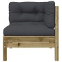 Garden sofa with cushions and footrest, 2 seats by , Modular outdoor sofas - Ref: Foro24-838176, Price: 226,48 €, Discount: %