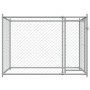 Jaula de perros con puerta acero galvanizado gris 2x2x1,5 m de , Casetas y cercados para perros - Ref: Foro24-172562, Precio:...