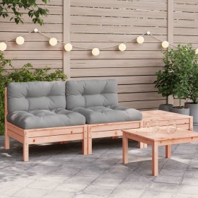 Garden sofa with cushions and footrest, 2 seats by , Modular outdoor sofas - Ref: Foro24-838183, Price: 133,49 €, Discount: %