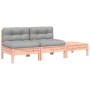 Garden sofa with cushions and footrest, 2 seats by , Modular outdoor sofas - Ref: Foro24-838183, Price: 133,37 €, Discount: %